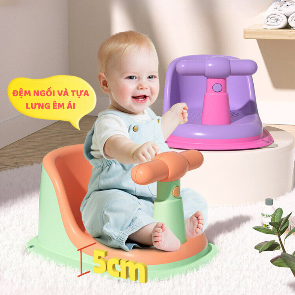 Ghế tắm ngồi chống trơn trượt cho bé, Ghế tập ngồi cho bé tiện lợi, ghế ngồi trẻ em đa năng Dinohome