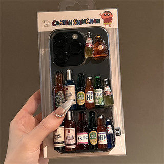 3D Whisky Chai Rượu Vang Đỏ Trong Suốt Xẻng Điện Thoại Dành Cho iPhone 17Promax 16Promax 16Pro 15Promax 15Plus 11 12 13 14 Pro Max Vỏ Di Động Chống Sốc