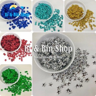 30g Kim Sa Ngôi Sao 3D Màu Kim 10mm Đính Kết Trang Phục, Làm Phụ Kiện Thời Trang - BBHS