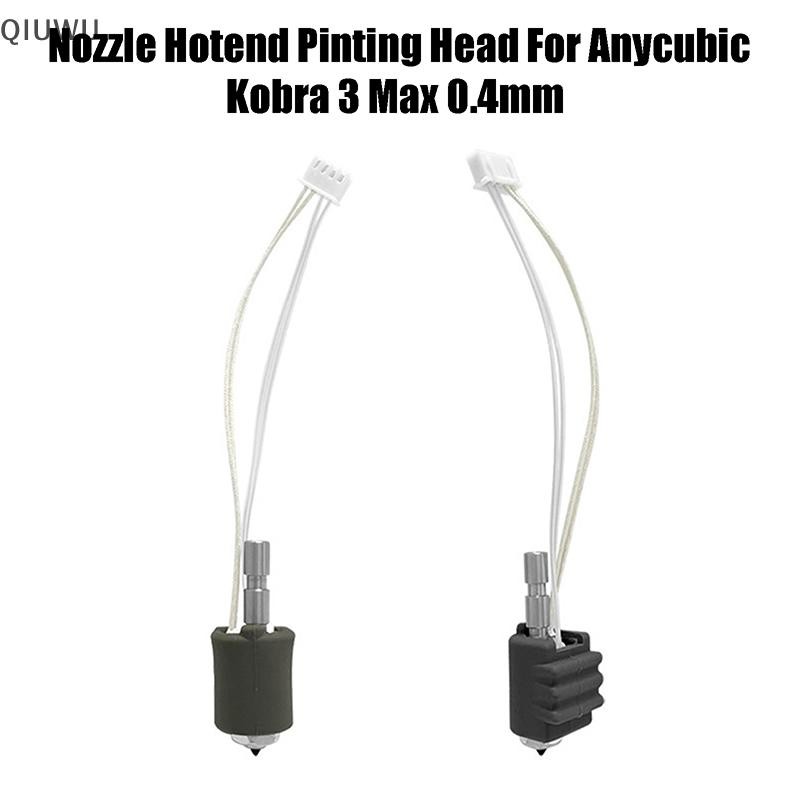 QIUWU Cho Anycubic Kobra 3 Max Bộ vòi phun Hotend Pinting Head Vòi phun trao đổi nhanh Máy in 3D Thép cứng 0,4mm cho Combo Kobra 3 Max.