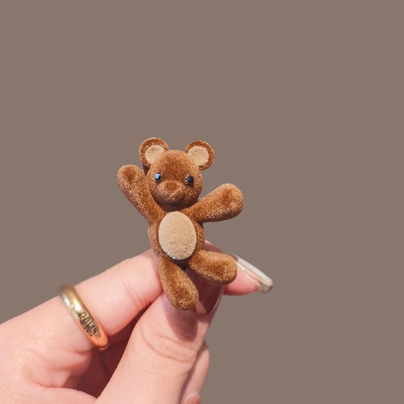 MAUROPOLI [Sẵn sàng] Kẹp bên gấu Beckoning sáng tạo dễ thương cho mũ đội đầu nữ và kệ cắt tóc nhỏ tinh tế