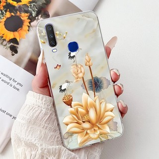 Dành Cho Vivo Y11 2019 1906 Ốp điện thoại Mới Phong Cách Nơ Hoa Silicon Mềm Trong Suốt TPU Ốp điện thoại Cho Vivo Y12 Y12i Y15 Y17 Vỏ