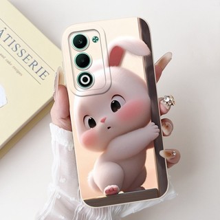 Dành Cho Oppo A5 CPH2727 Vỏ Hoạt Hình Mèo Thỏ Dễ Thương Mới Oppo A5 5G CPH2735 Vỏ Điện Thoại Silicon Mềm Bảo Vệ Ống Kính