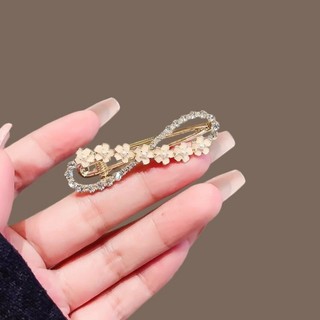 MAUROPOLI [Sẵn Sàng] Kẹp Tóc Nơ Hoa Ngọc Trai Nữ Phong Cách Mới Tính Khí Bên Nổ Kẹp Mặt Trước Tóc Gãy Mỏ Vịt