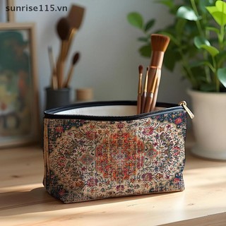 Túi đựng mỹ phẩm phong cách dân tộc SRVN Boho Túi đựng đồ đa chức năng di động Túi vệ sinh du lịch Túi đựng đồ trang điểm dung tích lớn cho bé gái.