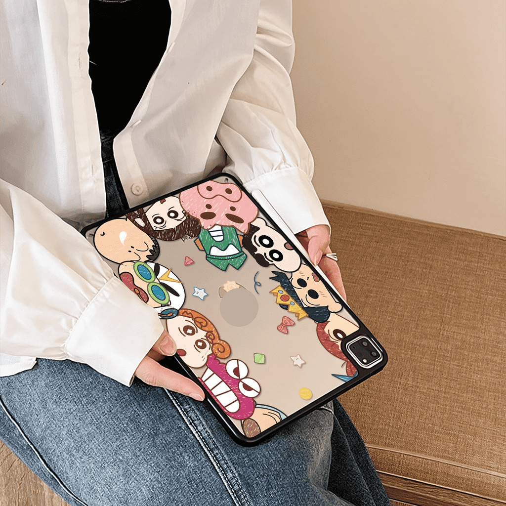 Ốp Lưng Acrylic Cứng Gia Đình Vui Nhộn Cho Mini6 Mini7 A17Pro IPad 5 6 7 8 9 10 11 A16 Air 2 3 4 5 6 Air 11 M2 Pro10.5 10.2 "Pro11 2018 2020 2021 2022 M4 Pro13 2024 2025