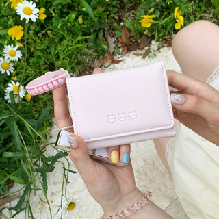 Phụ Nữ Đơn Giản Phong Cách Ví Thời Trang Nhiều Thẻ Đa Năng Có Thể Gập Lại Khóa Tiền Mặt Ví