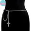 Sund Punk Gothic Chữ Thập Eo Dây Xích JK Phụ Kiện Váy Dây Xích Quần Dây Xích Nữ Bé Gái Cơ Thể Dây Xích Đơn Giản Chữ Thập Dây Thắt Lưng Quà Tặng VN
