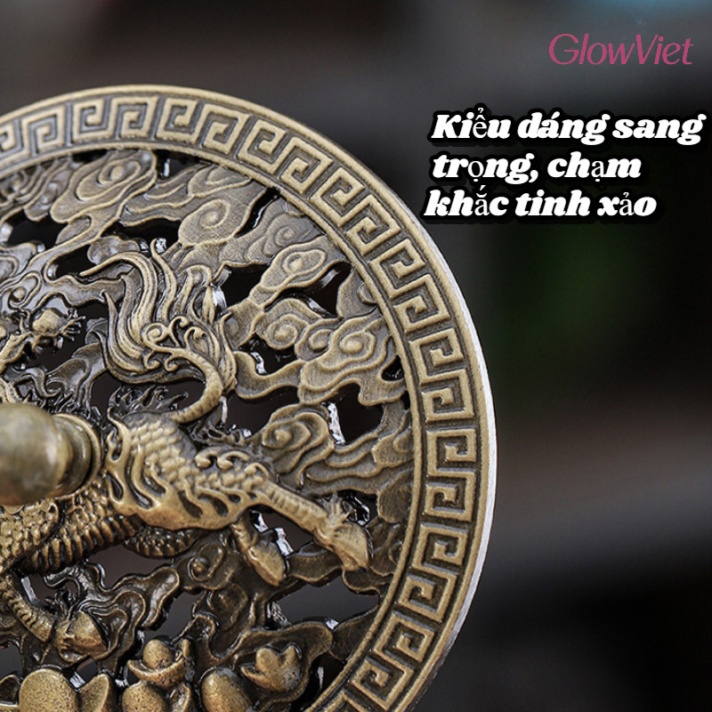 Lư Đốt Trầm Hương,Hợp Kim Đồng Cao Cấp,Chạm khắc tinh xảo,Trang Trí Nhà Cửa, Quà Tặng Sang Trọng