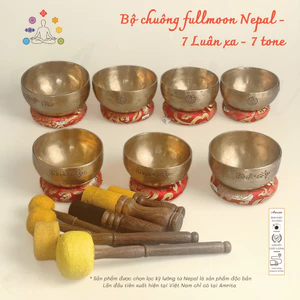 Bộ chuông fullmoon Nepal – 7 Luân xa – 7 tone – Soundbatch – CXNP34