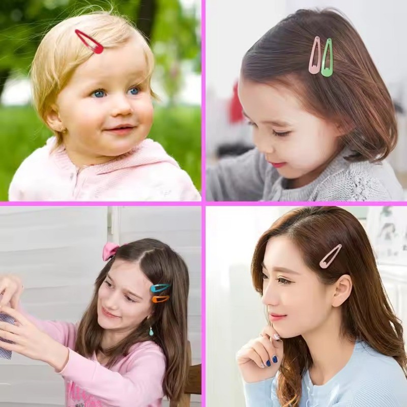 Kẹp Tóc Thời Trang Cho Bé Gái Giọt Nước Hình Bên Nổ Vịt Hóa Đơn Nhiều Màu Sắc Kẹp Ngọt Ngào Phụ Kiện Tóc