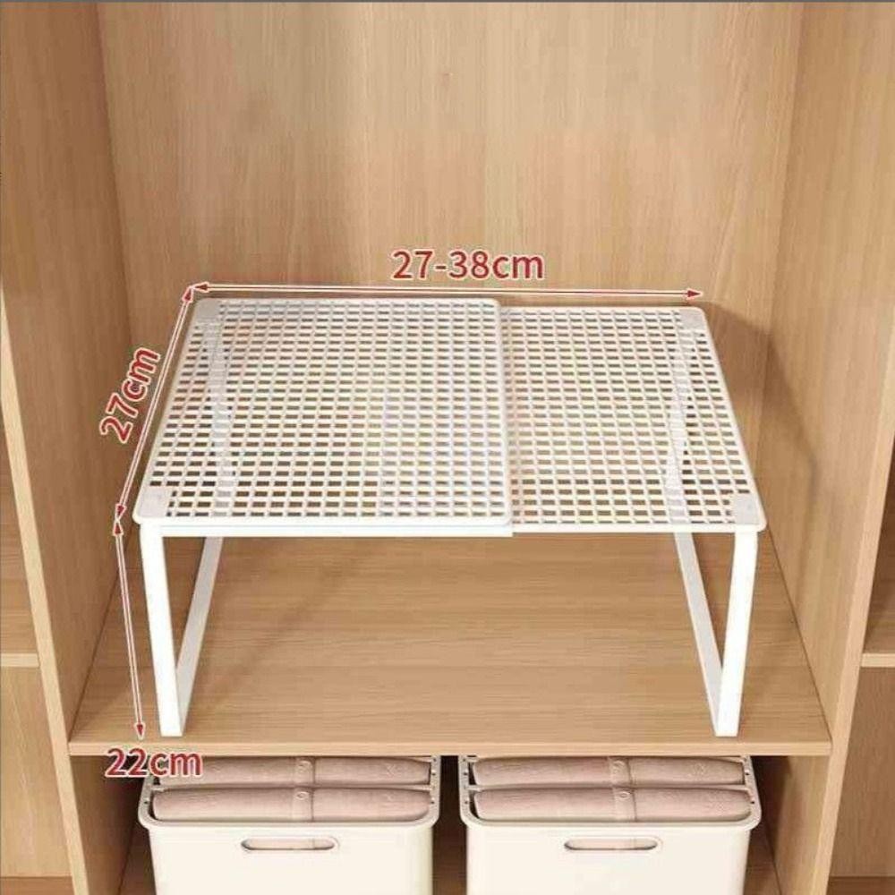 Kệ tủ quần áo MARGREDY, Bộ sắp xếp tủ quần áo có thể mở rộng có thể điều chỉnh, Bảng chia tủ quần áo có thể thu vào bằng kim loại DIY Nhà bếp