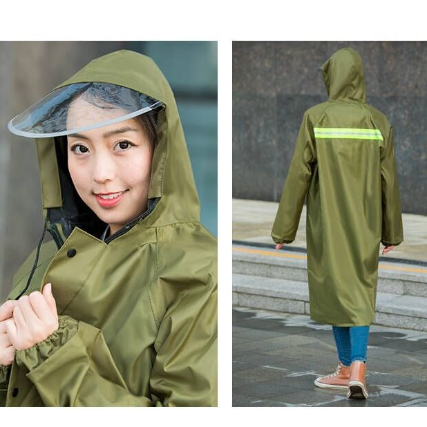 Vải Oxford dày Áo Mưa DÂY KÉO NAM NỮ vải Da Cá cao cấp có nút bấm chống thấm đủ màu đủ size Người Lớn