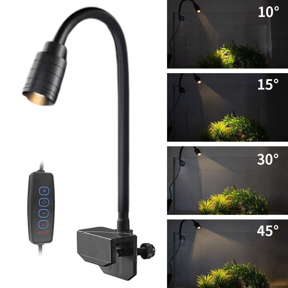 Đèn kẹp bể cá mini JSJING xoay 360° 3W USB, pha lấy nét điều chỉnh, tiết kiệm điện