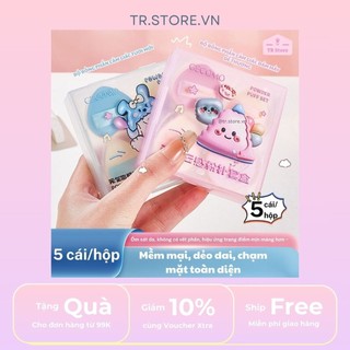 Set bông phấn trang điểm mini GECOMO - Tạo lớp nền hoàn hảo, bỏ túi tiện lợi