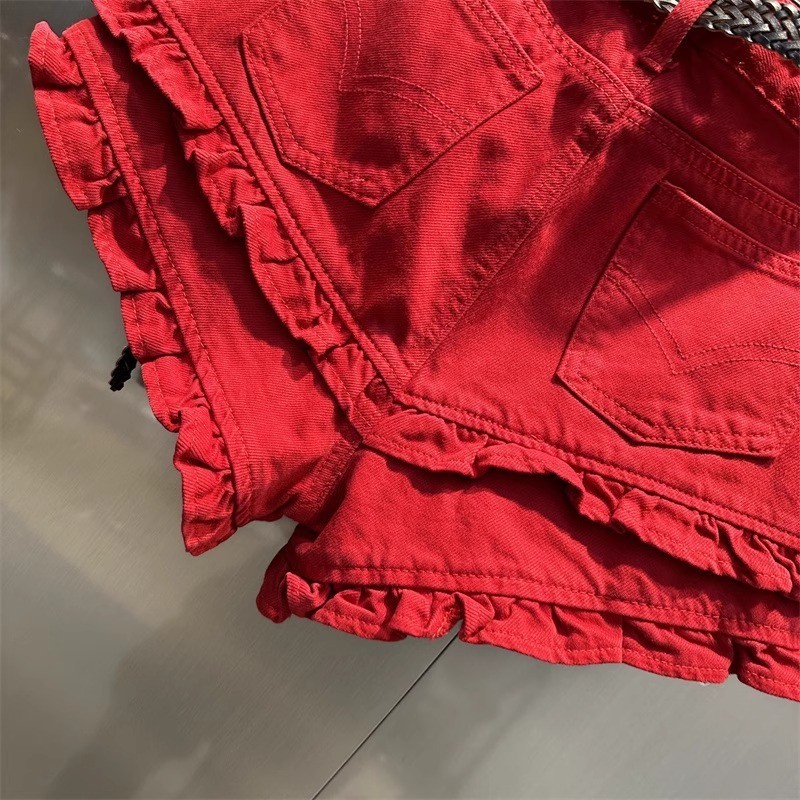 Ban Đầu Dạo Phố Cao Cấp Chữ A Quần Short Nữ Mùa Hè Lớn Đỏ Nóng Cô Gái Quần Rời Ôm Hơn Nhìn