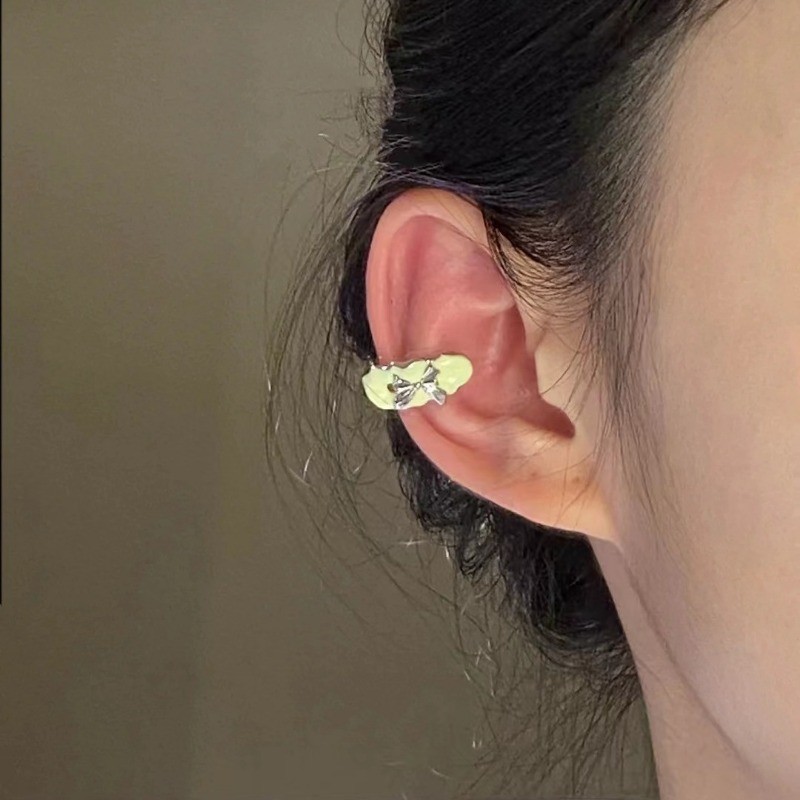 Bông tai tráng men nhiều màu sắc phong cách Hàn Quốc Y2K - Hợp kim hợp thời trang đa chức năng có thể điều chỉnh không xuyên thấu Kẹp xương tai
