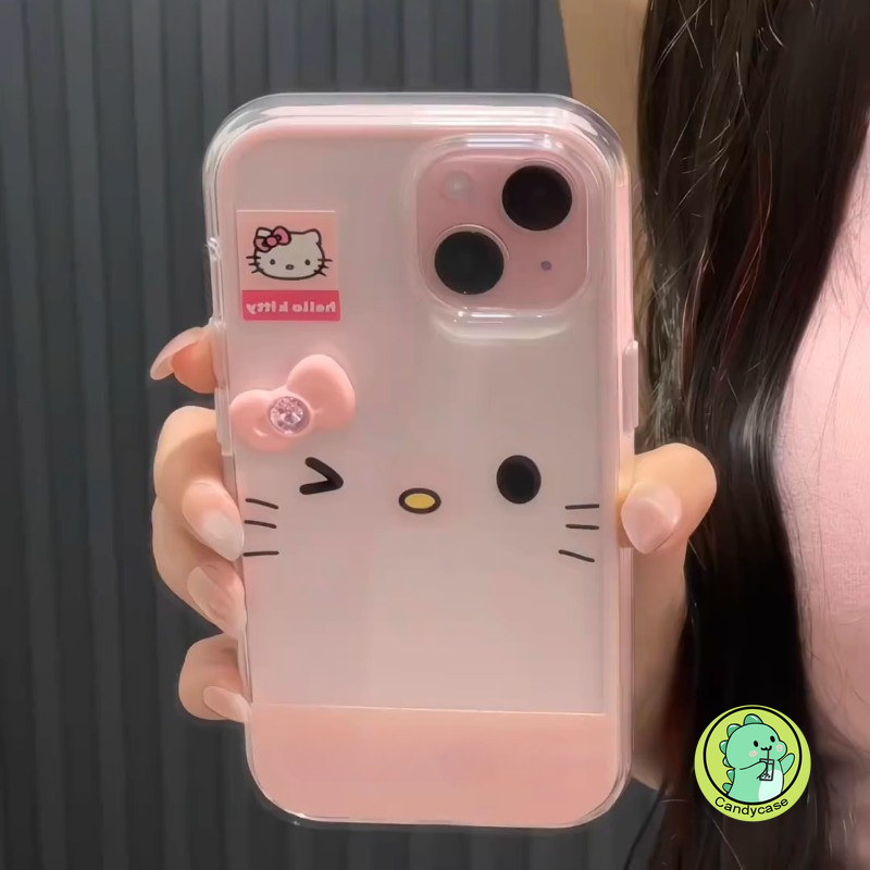 Vỏ viền Kitty Fase cho Redmi Note 14 13 11 Pro Plus 12 Turbo 11S 13C 13R K80 K70 Pro K60 Pro Ultra K50i Turbo 3 5G 4G Vỏ trong suốt Vỏ điện thoại mềm hình mèo hoạt hình dễ thương 3D nơ
