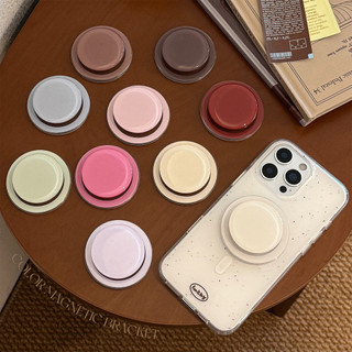 Đồng Bằng Macron Tròn Từ Tính Giá Đỡ Điện Thoại Cho IPhone 16 15 14 13 12 Pro Max 14 Plus Có Thể Gập Lại Pop Ring Grip Co Giãn Để Bàn Đứng P3