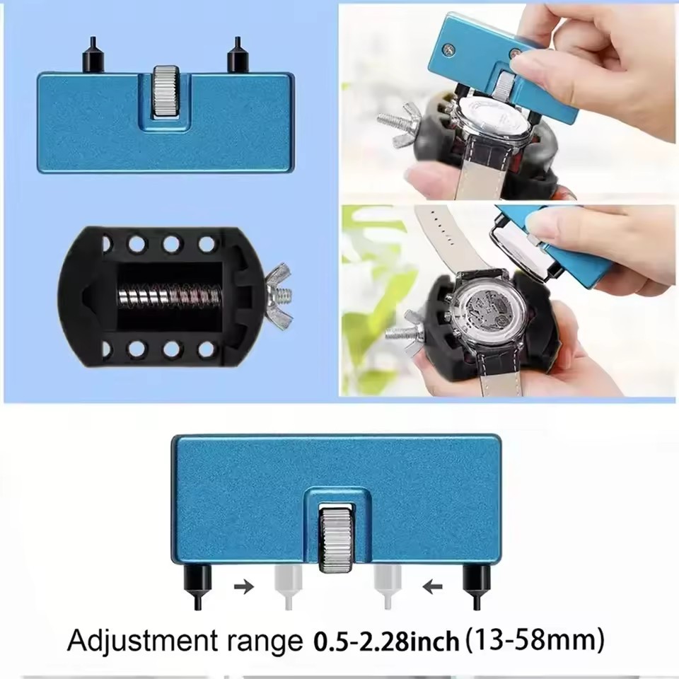 Bộ 3 Trong 1 Đồng Hồ Sửa Chữa Dụng Cụ Thay Thế Cờ Lê Mặt Sau Tẩy Xoay Mở Nắp Dụng Cụ Mở Đồng Hồ Đeo Tay Mặt Sau Bảo Trì Tẩy