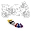TUYỆT VỜI 30 Vít Tự Làm, Bộ Bu Lông Trang Trí Hợp Kim Nhôm Đa Năng, Sửa Chữa Thân Xe M5x16 Vít Xe Máy Nhiều Màu Sắc Cho Xe Máy Sửa Đổi