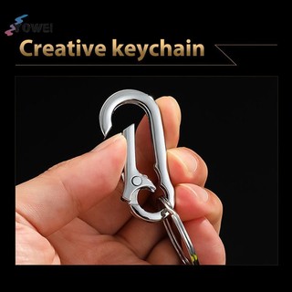YOWEI Nam Thép Không Gỉ Bầu Khóa Móc Khóa Thắt Lưng Kẹp Chống Mất Khóa Treo VN