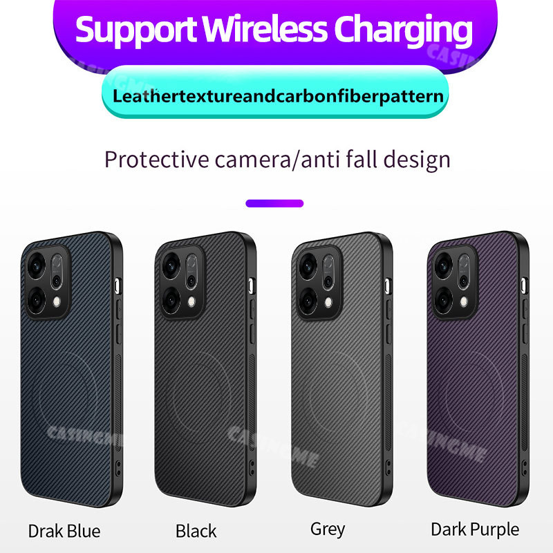 Dành Cho Oppo Reno 14 Pro 5G 2025 Họa Tiết Sợi Carbon Từ Tính Ốp Lưng Điện Thoại Oppo Reno14F Reno14Pro Reno 14Pro 14 F reno14pro 5G 4G 2025 Da Bảo Vệ Chống Sốc Mặt Sau C