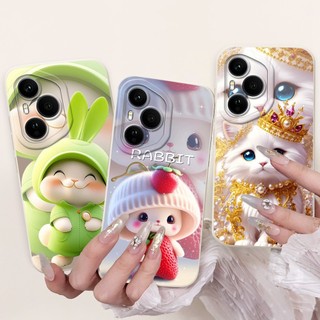 Vỏ Chống Sốc Cho Honor 400 DNY-NX9 / Honor 400 Pro DNP-NX9 Ốp Lưng Mới Hoạt Hình Dễ Thương Thỏ Vương Miện Mèo Silicon Mềm Kẹo