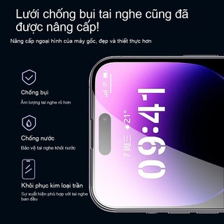 Kính cường lực iPhone 9H HD tự dán không bụi chống vân tay cho iPhone 11 12 13 14 15 16 17 Pro Max XR XS