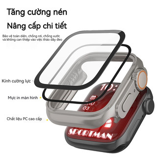 Ốp Apple Watch kính cường lực chống sốc chống trầy cho Series 10 9 8 7 6 5 4 SE 40 42 44 45 46 49mm