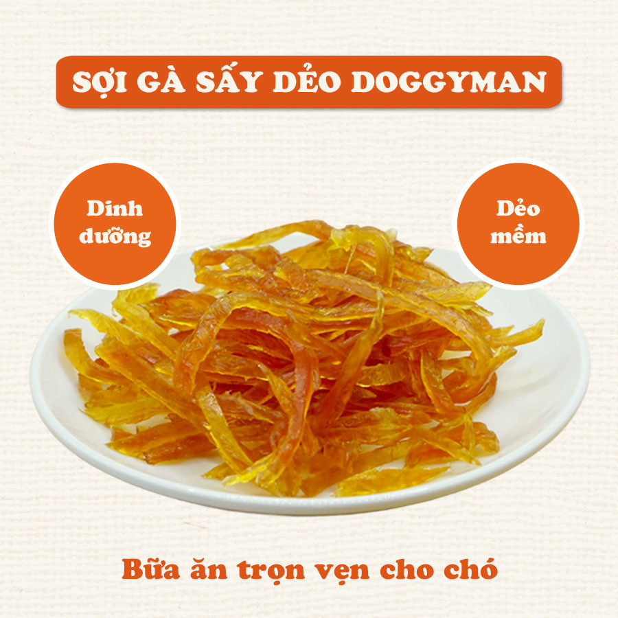 Sợi gà sấy dẻo 80g doggy man