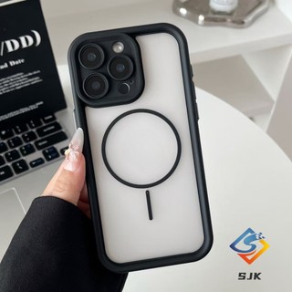 Ốp từ tính chống sốc tản nhiệt mới cho iPhone 16 Pro Max 11 14 / 15 / 16Plus 12 13 14 15 Pro Max Vỏ silicon mờ cảm ứng mềm có bảo vệ ống kính chính xác