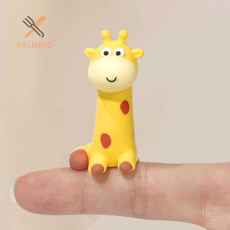 RRLNMD Cao Su Hươu Cao Su Trang Trí Rãnh Dán Hươu Cao Cổ Các Bức Tượng Hoạt Hình Hươu Cao Cổ Đồ trang trí Trang Trí Màn Hình Máy Tính Màn Hình Trang Trí MỚI