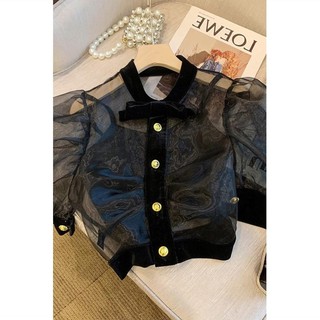 Áo kiểu barong Philippines hiện đại Áo sơ mi vải Organza Bolero cho nữ trang phục lấy cảm hứng từ Châu Á cho nữ