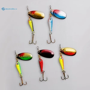 THÊM Câu Cá Spinner Mồi 9g Muỗng Mồi Kim Loại Treble Móc Nhân Tạo Wobbler Ăn Cá Chép Spinnerbait BSS