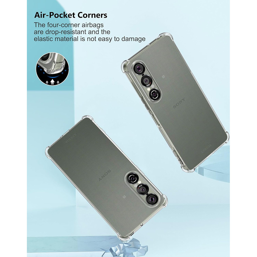 Dành Cho Sony Xperia 1 VII Vỏ Mềm Chống Sốc Pha Lê Gel Trong Suốt TPU Chống Sốc
