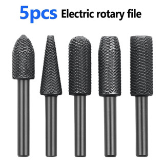 Bộ tập tin Rasp quay 5 chiếc Mũi khắc thép 6mm Shank Máy cắt đôi Tập tin quay siêu cứng để mài gỗ kim loại Sử dụng 5 Cái nhựa hợp kim mềm mại phù hợp dùng cho gia đình căn hộ văn phòng và không gian nhỏ