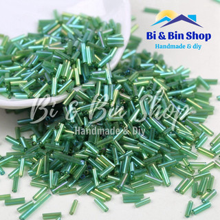 45g Cườm Khúc Dài 6-7mm Màu Ánh Cừ Đính Kết Trang Phục, Làm Phụ Kiện Thời Trang