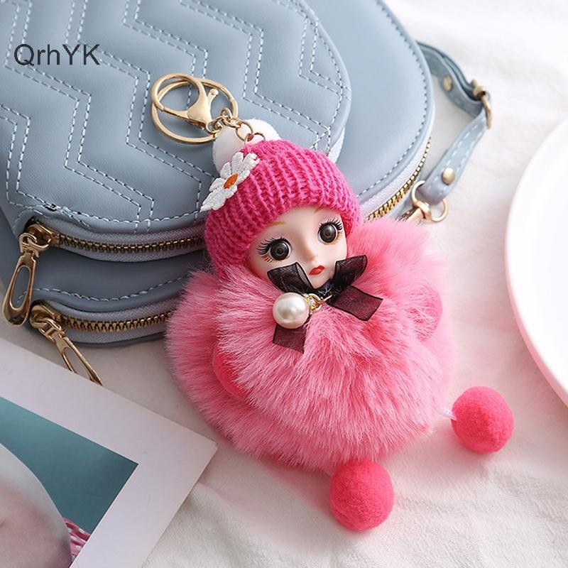 Nhà Máy Thời Trang Dễ Thương Sang Trọng Móc Khóa Giả Rex Mắt To Búp Bê Mặt Dây Chuyền Cho Túi Ô Tô Charm QrhYK