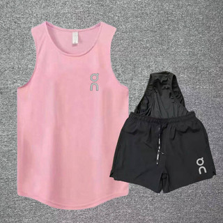 Track and Field Sports Student Training Quick-Drying Sports Suit Men's Marathon Running Mesh Vest with Lining Shorts 7GxU