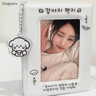 EGN Ins Style Cream Puppy Lưới Đơn Lá Rời Thẻ Sách Phong Bì Túi Đựng Thẻ Album Túi Bảo Quản N