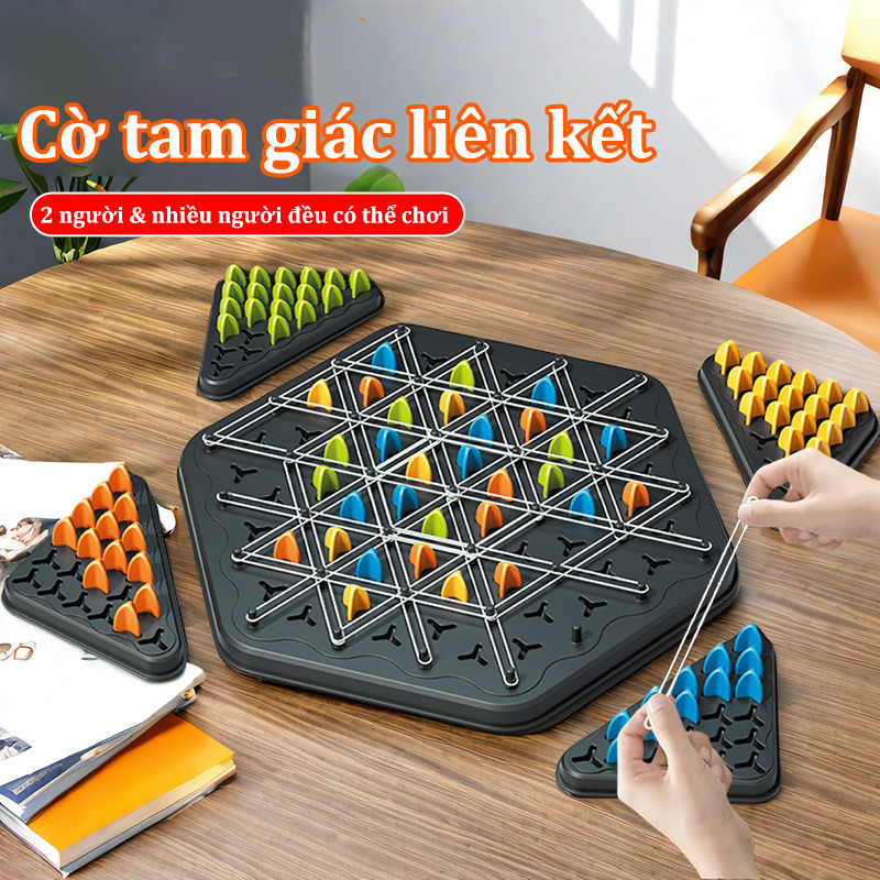 Bộ cờ xếp hình tam giác, cờ liên xích, Cờ chuỗi tam giác cờ xích, Đồ chơi xếp hình logic cho trẻ em