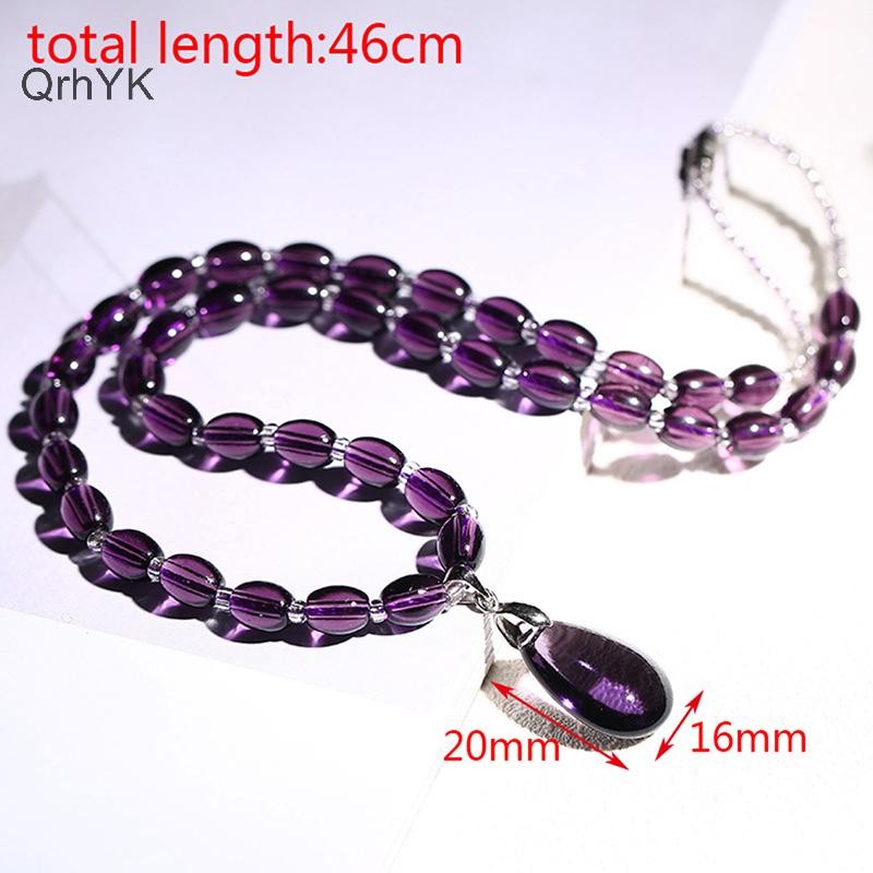 Nhà Máy Thời Trang Thạch Anh Tím Vòng Cổ Pha Lê Vòng Tay Thủ Công Pha Lê Decorativas Đá Trang Sức QrhYK