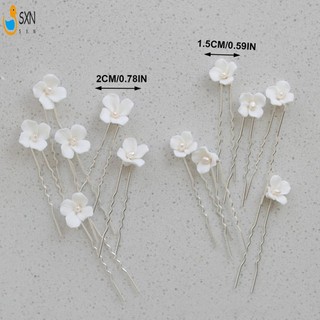 Phụ Nữ Cưới Hình Chữ U Kẹp Tóc Nữ Thanh Lịch Kẹp Tóc Với Gốm Hoa Trang Trí Cho Công Chúa Dự Tiệc Ủng Hộ Phụ Kiện