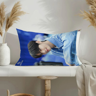 Vỏ Gối Ngôi Sao CHA EUN WOO Vỏ Gối Hình Chữ Nhật Polyester In Hình Một Mặt Trang Trí Nhà Cửa (Không Có Lõi Gối)