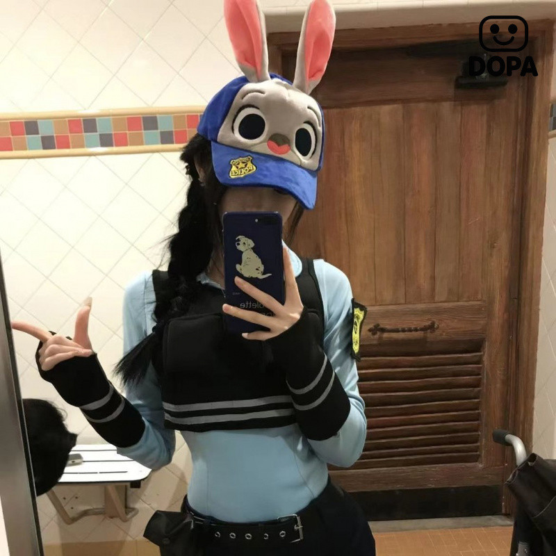 Giao hàng nhanh Mũ bóng chày cosplay Judy Nick Mũ thỏ Judy hoạt hình Mũ động vật điên Mùa thu đông Mũ tai mèo và mỏ vịt