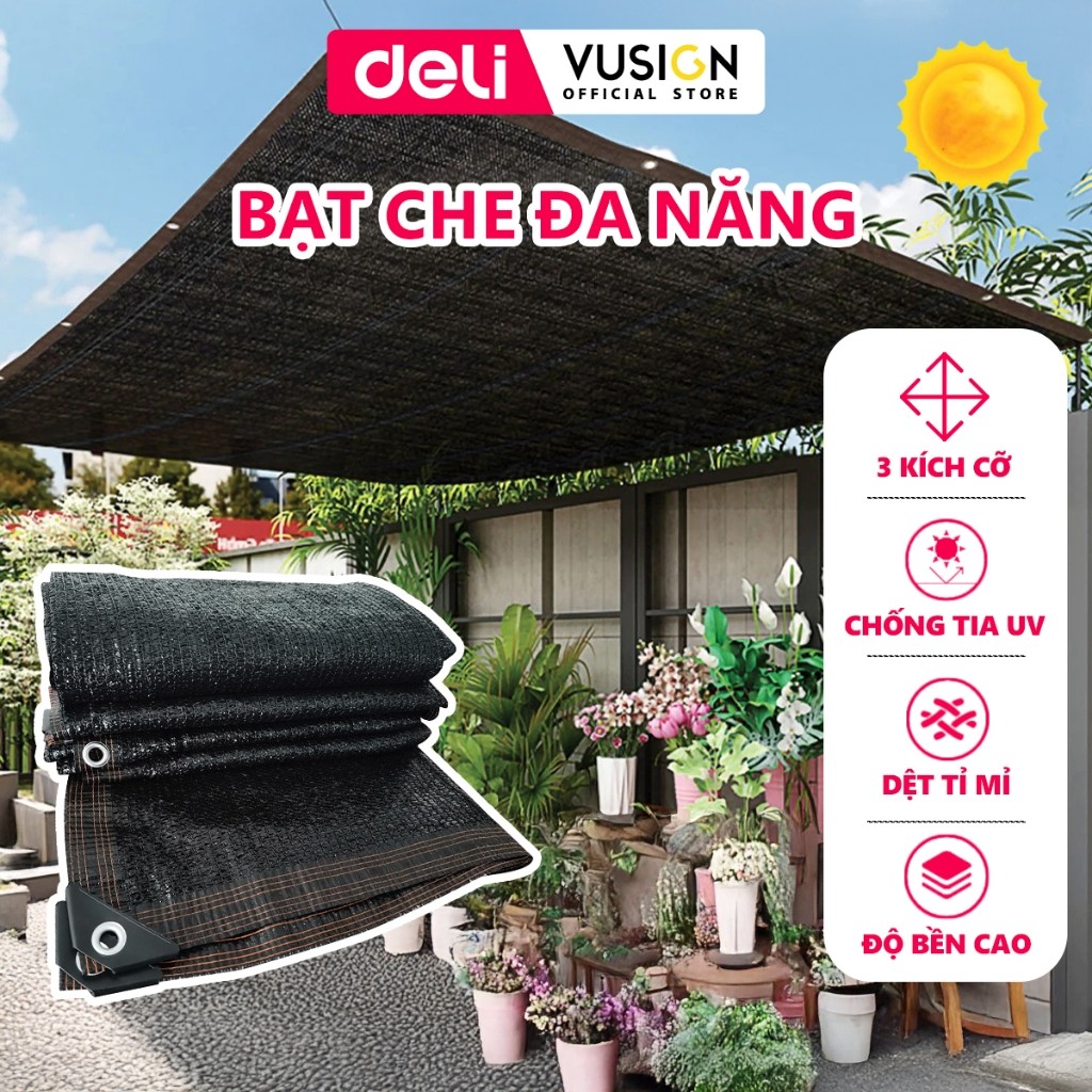 Lưới Che Nắng, Bạt Che Nắng Đa Năng DELIxVusign siêu bền, chặn 99% tia UV, che nắng ban công, lưới chắn côn trùng