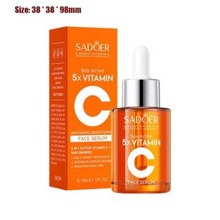 RISEDOT Vitamin C Serum, Công thức hấp thụ nhanh 5 trong 1 Hydrating, Radiance Complexion pH Cân bằng Chất chống oxy hóa Phong phú Kết cấu nhẹ Giảm thiểu lỗ chân lông nhạy cảm An toàn cho da