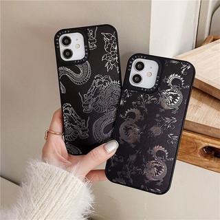 Ốp lưng gương cho iPhone 16 15 14 13 12 11 Pro Max X XR XS, ốp điện thoại chống sốc cứng hình rồng Trung Quốc