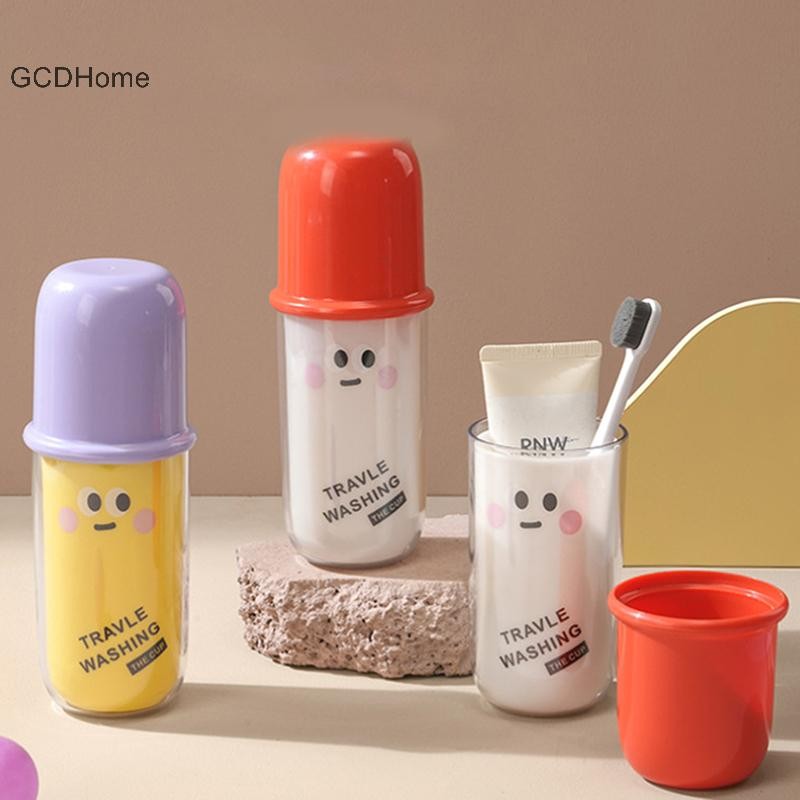 GCDHome Hoạt Hình Du Lịch 3 Trong 1 Dễ Thương Di Động Cốc Nước súc Miệng Cần Thiết Cho Văn Phòng Chuyến Đi Bàn Chải Đánh Răng Giá Đỡ Có Nắp Đa Năng Lưu Trữ HOT